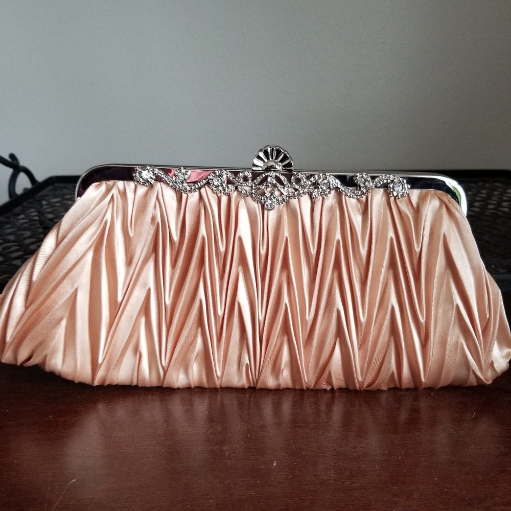 NWOT Gold Clutch with Silver Details